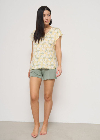 Жовта комплект футболки та шорти Nicoletta