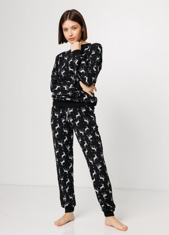 Чорна жіночий костюм зі штанами Nicoletta