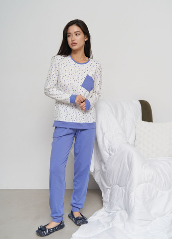 Синяя женский комплект со штанами Nicoletta