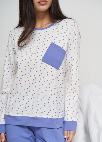 Синяя женский комплект со штанами Nicoletta