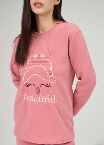 Розовая женский костюм со штанами флис Lady Secret