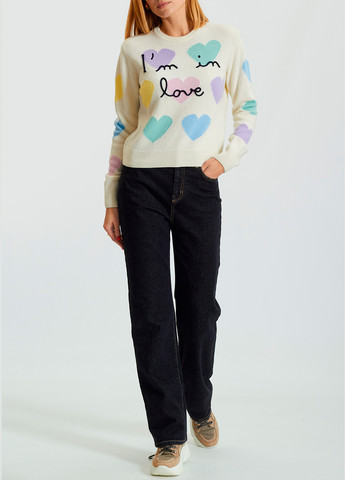 Молочный зимний свитер MC2 Saint Barth