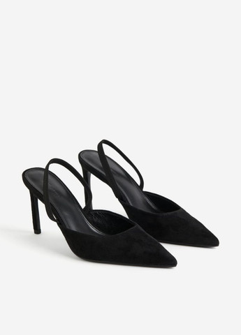 Черные женские кэжуал туфли на высоком каблуке шведские - фото