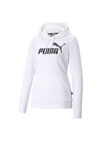 Толстовка Essentials Logo Women's Hoodie Puma - крій однотонний білий спортивний бавовна, поліестер, еластан - (278601803)