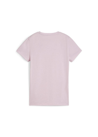 Пурпурная всесезон футболка essentials logo heather women's tee Puma