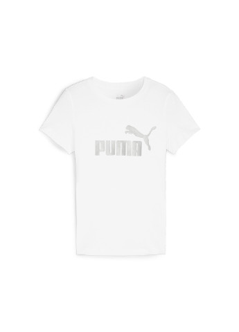 Белая демисезонная детская футболка graphics color shift girls' tee Puma