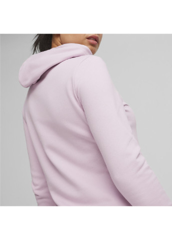 Толстовка Essentials+ Embroidery Women's Hoodie Puma - крій однотонний пурпурний спортивний бавовна, поліестер, еластан - (278601745)