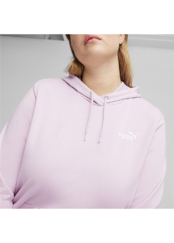Толстовка Essentials+ Embroidery Women's Hoodie Puma - крой однотонный пурпурный спортивный хлопок, полиэстер, эластан - (278601745)