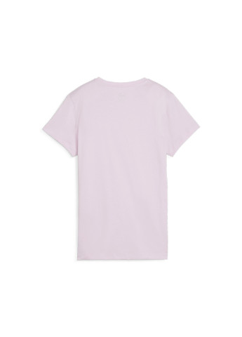 Пурпурная всесезон футболка essentials+ embroidery women's tee Puma