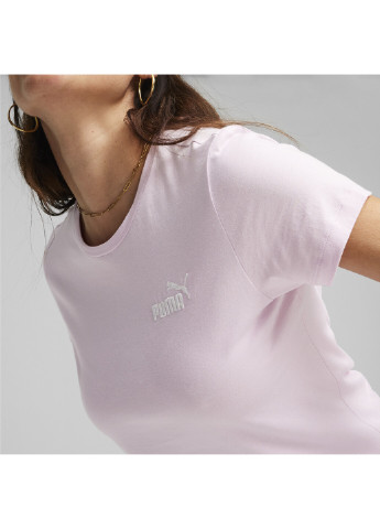 Пурпурная всесезон футболка essentials+ embroidery women's tee Puma