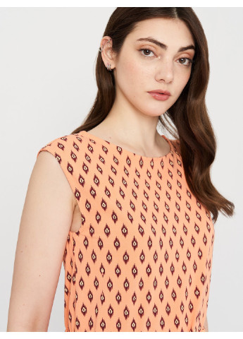Оранжевое кэжуал платье C&A с геометрическим узором