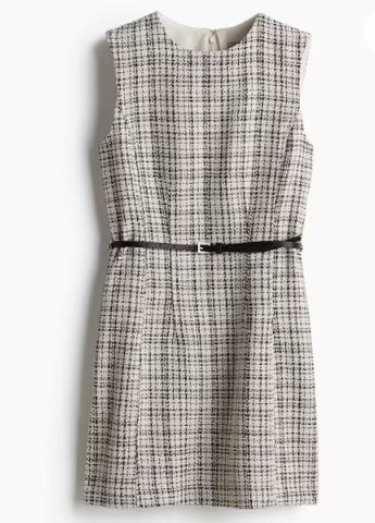 Світло-бежева повсякденний сукня H&M в клітинку