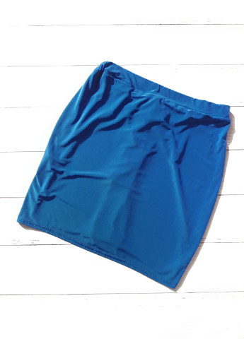 Спідниця-міні з зв'язкою на поясі Синя Boohoo (256550845)