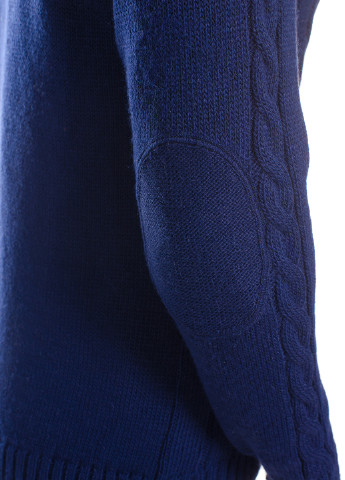 Темно-синий теплый джемпер с налокотниками SVTR