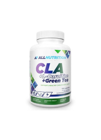 Комплексный жиросжигатель CLA + L-Carnitine + Green Tea 120 Caps Allnutrition (256602560)