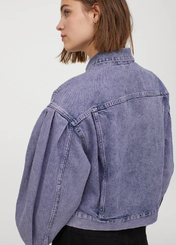 Голубая демисезонная джинсовая куртка H&M