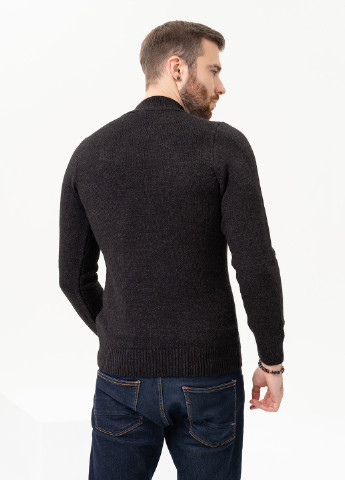 Черный зимний свитер мужской джемпер ISSA PLUS GN4-97