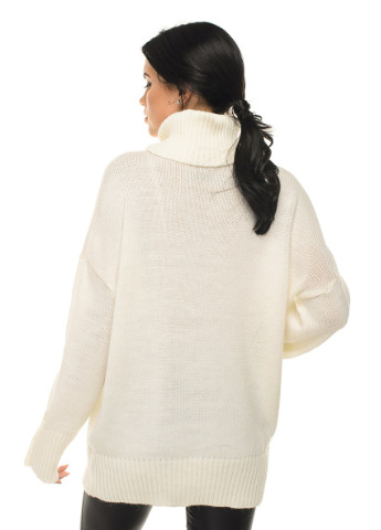 Молочный свободный женский свитер SVTR
