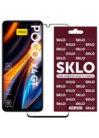 Захисне скло 3D (full glue) для Xiaomi Poco X4 GT Чорний (is_00000057388_1) SKLO (256627978)