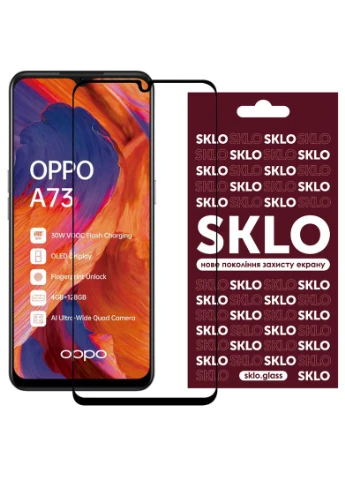 Захисне скло 3D (full glue) для Oppo A73 Чорний (is_00000039291_1) SKLO (256628072)