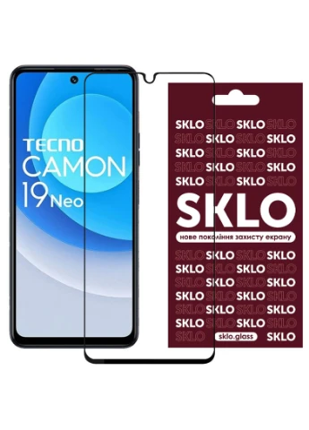 Захисне скло 3D (full glue) для TECNO Camon 19 (CI6n) / 19 Pro (CI8n) Чорний (is_00000057399_1) SKLO (256628023)