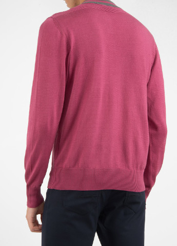 Пуловер цвета фуксии с V-образным вырезом Cortigiani (256622681)