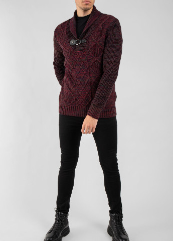Бордовый демисезонный бордовый пуловер из шерсти G.Lupo