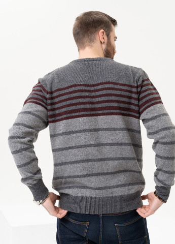 Серый зимний свитер мужской пуловер ISSA PLUS GN4-95