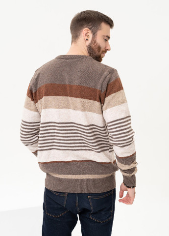 Коричневий зимовий светр чоловічий пуловер ISSA PLUS GN4-96