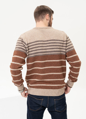 Бежевый зимний свитер мужской пуловер ISSA PLUS GN4-95