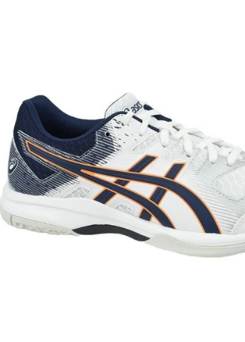 Серые всесезонные кроссовки мужские для сквоша gel-rocket 9 white/navy (48) 13 1071a030-102-48 Asics