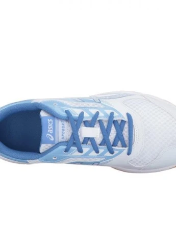 Белые всесезонные кроссовки мужские для сквоша upcourt 5 white/blue (43.5) 9.5 1071a086-100-43.5 Asics