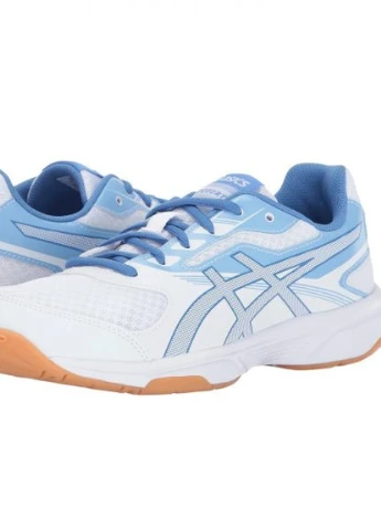 Белые всесезонные кроссовки мужские для сквоша upcourt 5 white/blue (43.5) 9.5 1071a086-100-43.5 Asics