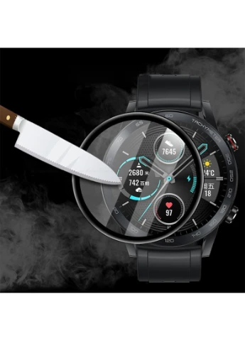 Полімерна плівка 3D (full glue) (тех.пак) для Huawei Honor MagicWatch 2 (42mm) Чорний (is_00000037956_1) Epik (256638680)