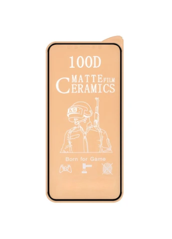 Захисна плівка Matte 9D (без упак.) для Apple iPhone 13 / 13 Pro (6.1") Чорний (is_00000049938_1) Ceramics (256638793)