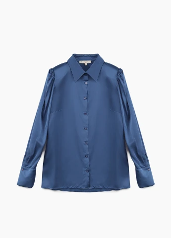 Синяя блуза Sateen