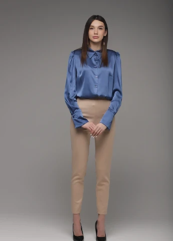 Синяя блуза Sateen