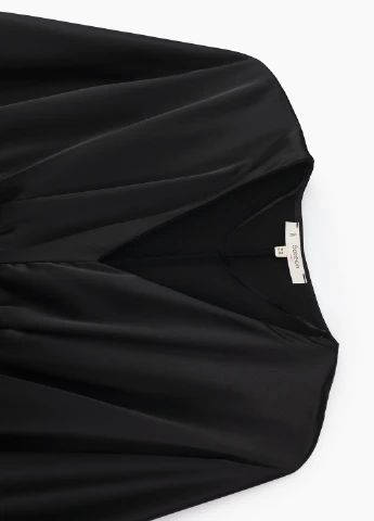 Черное повседневный платье Sateen