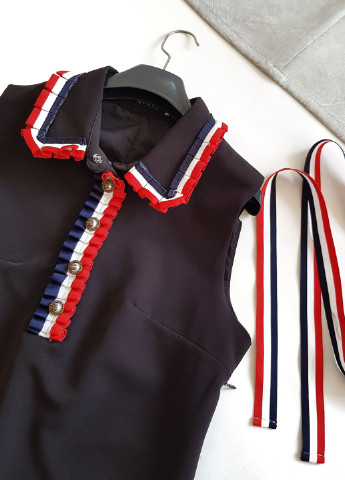 Чорна сукня чорна з пояском No Brand