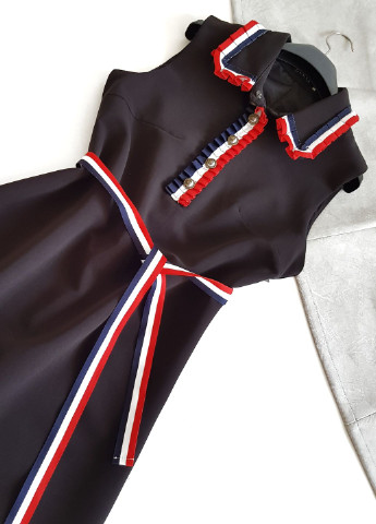 Чорна сукня чорна з пояском No Brand