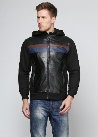 Черная демисезонная куртка 14-7182 черный Hemcci