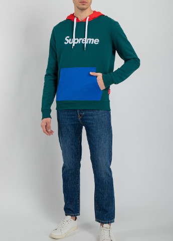 Зеленый хлопковый худи с логотипом Supreme Spain (256659312)