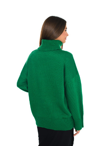 Зеленый свободный женский свитер SVTR