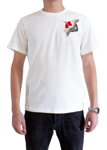 Біла чоловіча футболка stork m white (28972360 m) No Brand