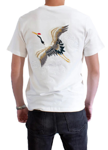 Біла чоловіча футболка stork m white (28972360 m) No Brand
