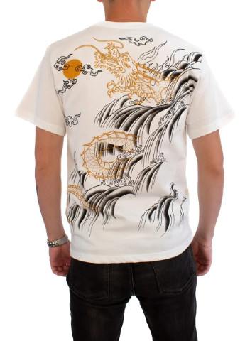 Біла чоловіча футболка the river s white (28972524 s) No Brand