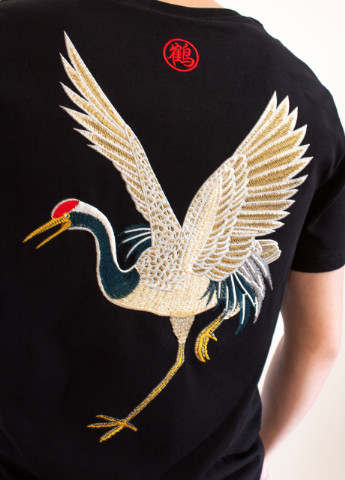 Черная мужская футболка crane m black (28972202 m) No Brand