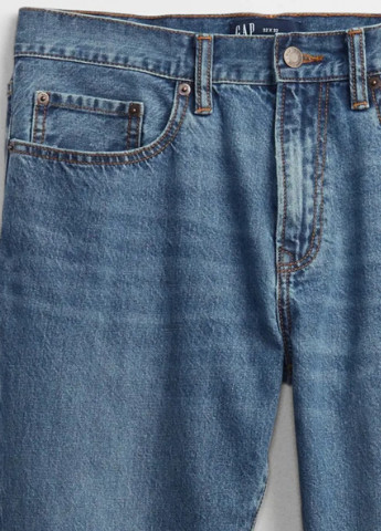 Синие демисезонные джинси слегка зауженние 706791 m wash Gap