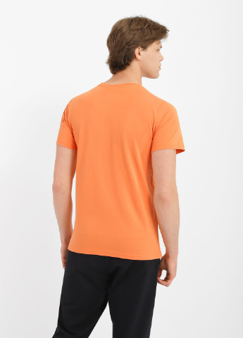 Оранжевая футболка мужская базовая с коротким рукавом Роза