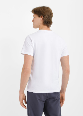 Біла футболка чоловіча базова з коротким рукавом Роза